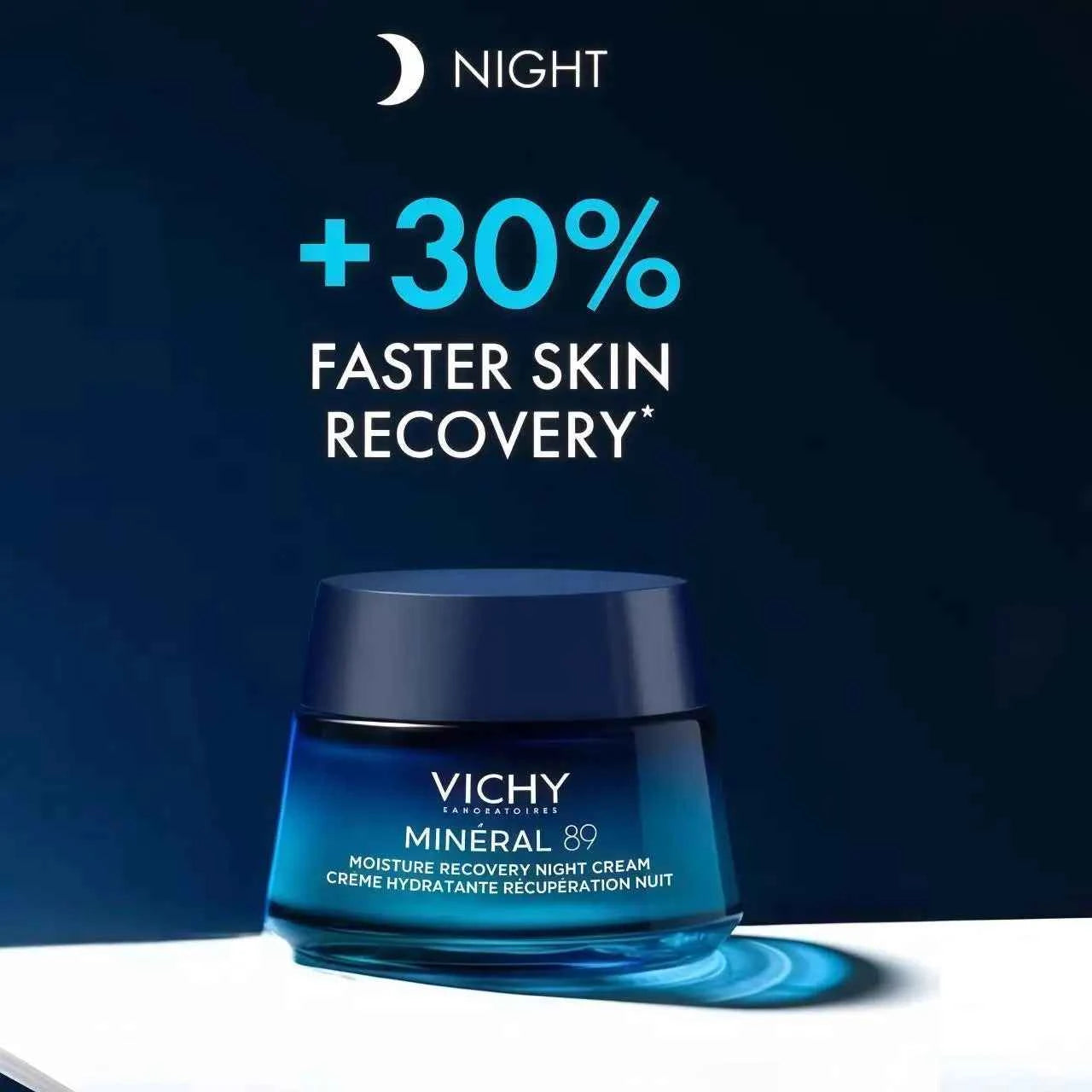 Image of Korea Vichy Gesichtscreme mit Reiner Hyaluronsäure, Mineralische Tiefenhydratation, Anti-Falten, Anti-Aging, Reparatur, Glättende Nacht-Hautpflege