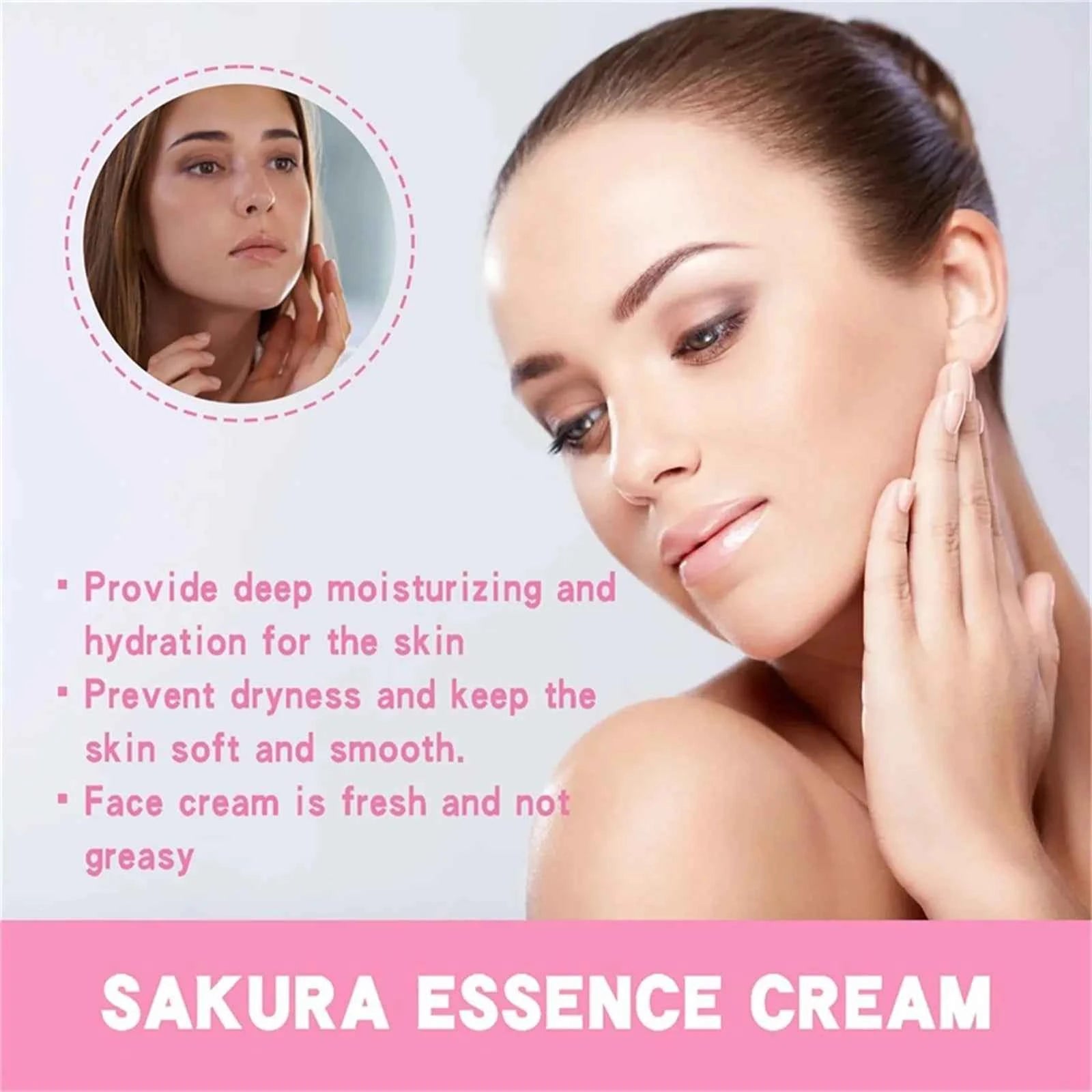 Image of Japan Sakura Essence Cream, Sakura Tone Up Cream mit Hyaluronsäure,