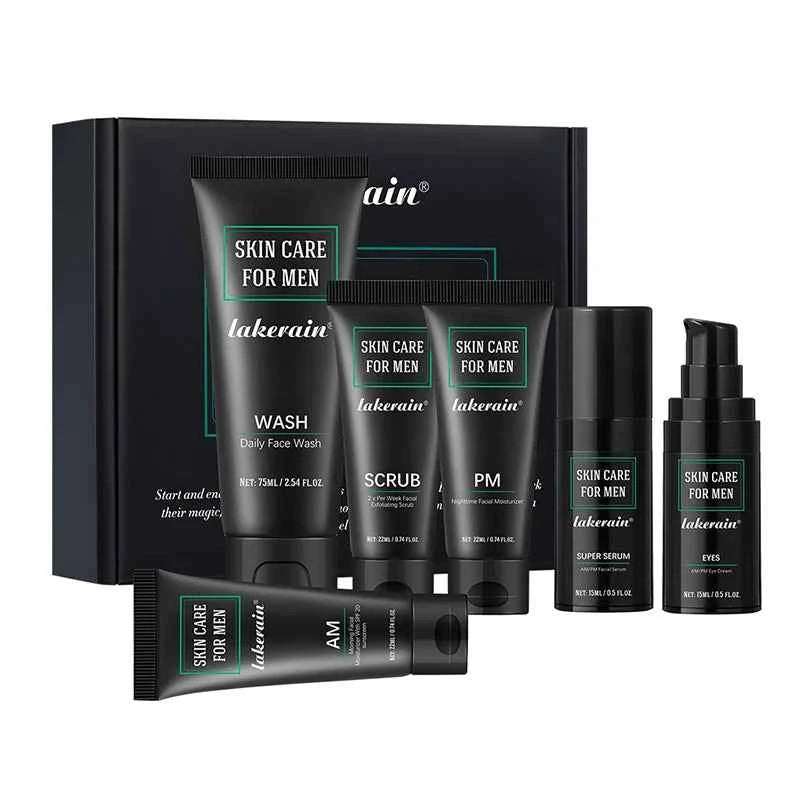 Image of Hautpflegeset für Männer – 3-in-1-Set mit Gesichtswäsche, Feuchtigkeitscreme und Augencreme, täglicher Anti-Aging- und Ölkontroll-Gesichtsbehandlung