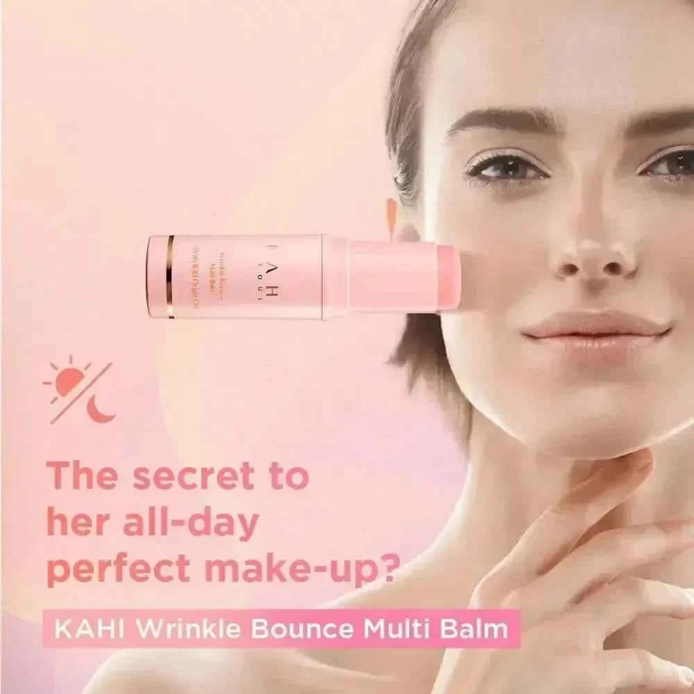 Image of Korean Bounce Multi Balm Collagen Pink Stick Deep Moisturizing Multi Cream Hydrated Skin Care 9g