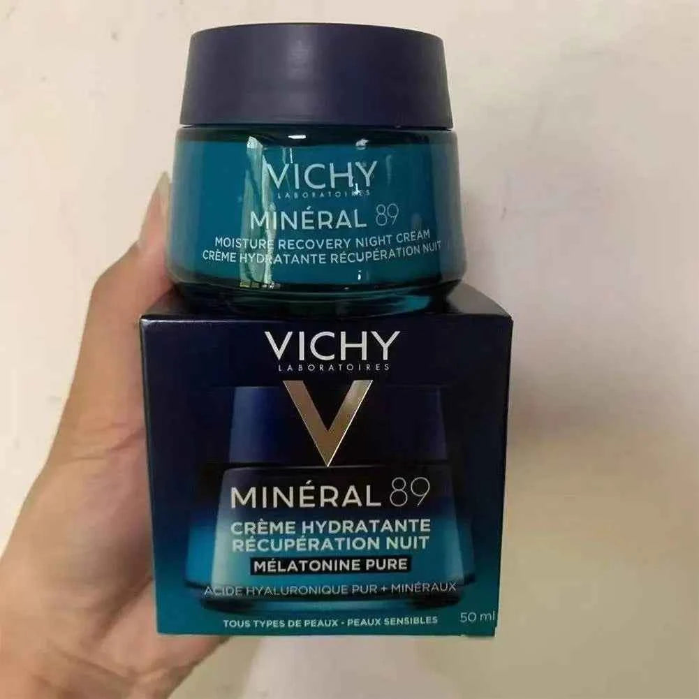 Image of Korea Vichy Gesichtscreme mit Reiner Hyaluronsäure, Mineralische Tiefenhydratation, Anti-Falten, Anti-Aging, Reparatur, Glättende Nacht-Hautpflege