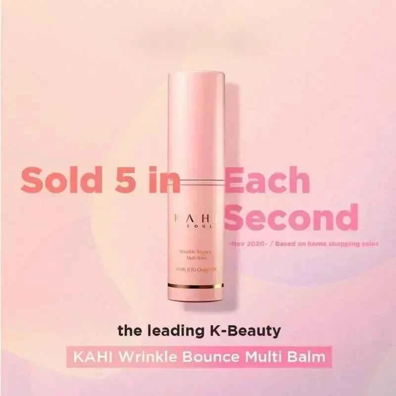 Image of Korean Bounce Multi Balm Collagen Pink Stick Deep Moisturizing Multi Cream Hydrated Skin Care 9g