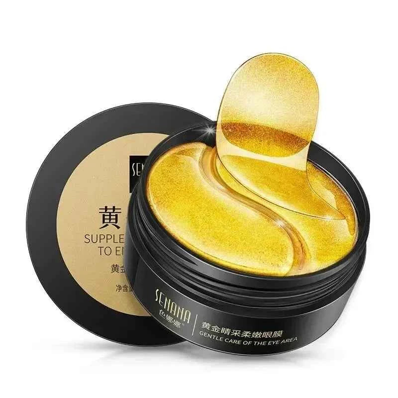 Image of 60 stücke Goldene Feuchtigkeitsspendende Augen Maske Lindern Ermüdung der Augen Nähren Augenbereich Kollagen Kristall Augen Maske Koreanische Hautpflege Masken