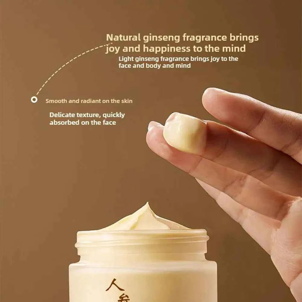 Image of Ginseng-Gesichtscreme, Anti-Falten, feuchtigkeitsspendend, glättendes Ginseng-Serum, Anti-Aging, reduziert feine Linien, Feuchtigkeitscreme, Hautpflege, 60 g