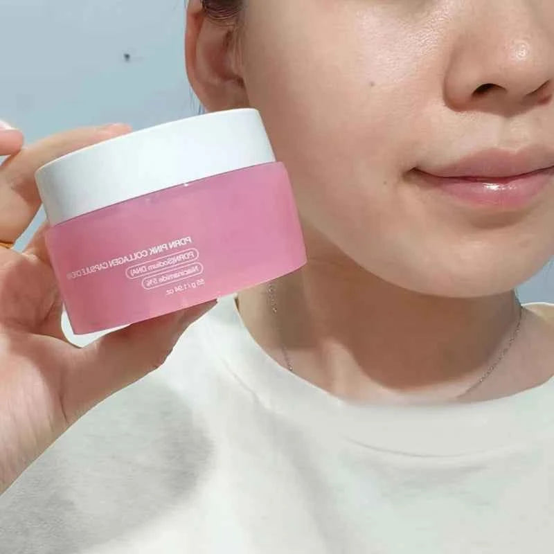 Image of Koreanische PDRN Pink Collagen Capsule Cream mit Niacinamid-Creme für unebene Hautton Leichte Gesichtsfeuchtigkeitscreme Nicht fettende Pflege