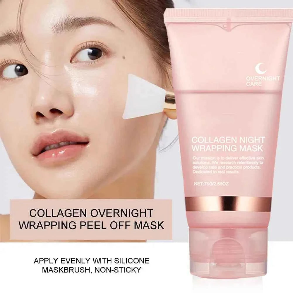 Image of Kollagen-Peel-off-Maske, Nachtverpackung, Gesichtsmaske, tief feuchtigkeitsspendend, feuchtigkeitsspendend, straffende Haut, Gesichtsmaske, tägliche Gesichtspflege
