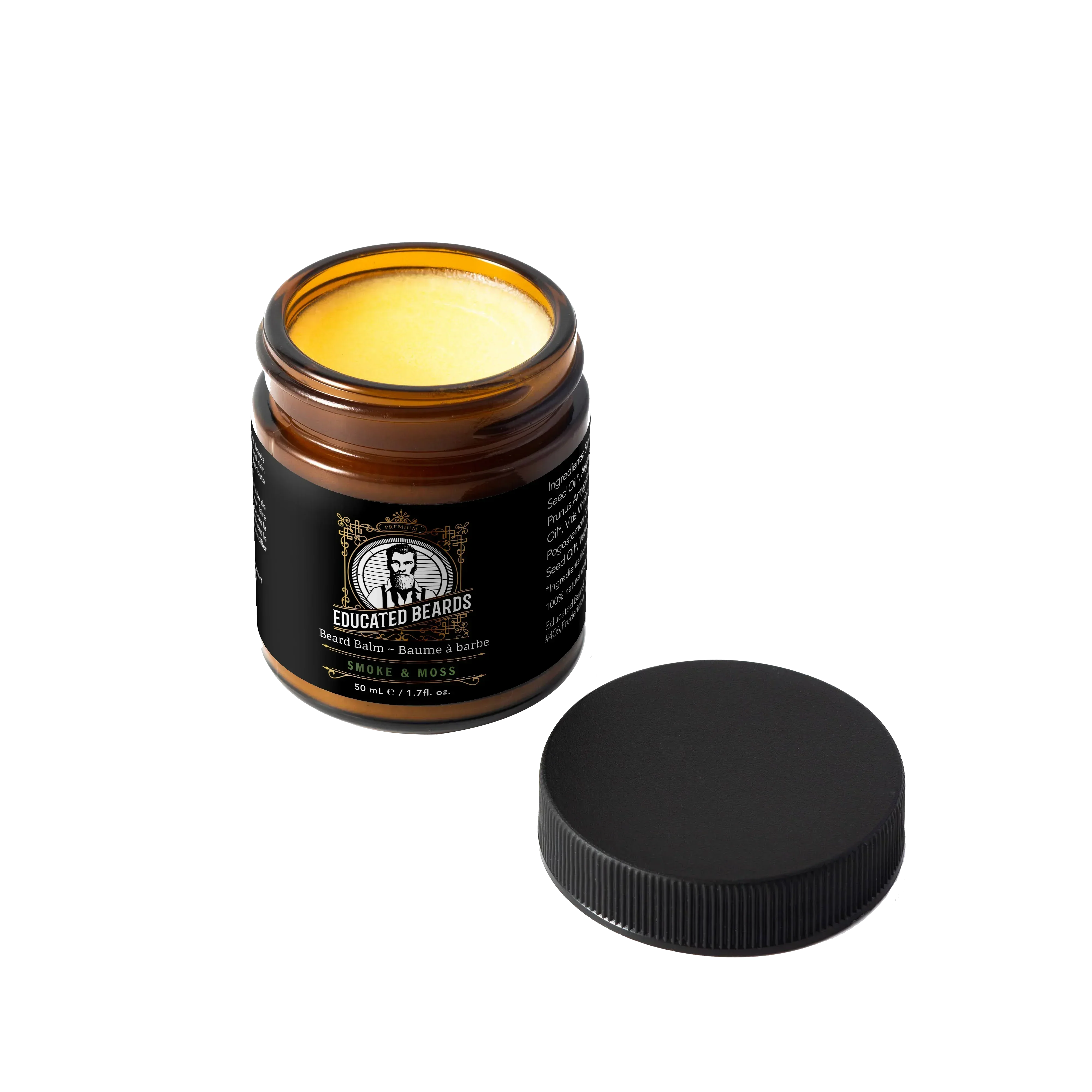 Image of Educated Beards Organic Beard Balm - Smoke & Moss, 50ml-1