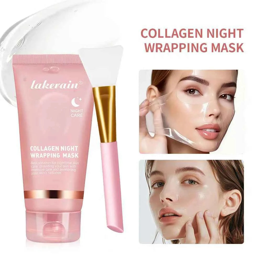 Image of Hydrolysierte Kollagen-Übernachtungsverpackung, abziehbare Gesichtsmaske, Anti-Falten, verkleinert die Poren, Aufhellung für fettige/stumpfe Haut