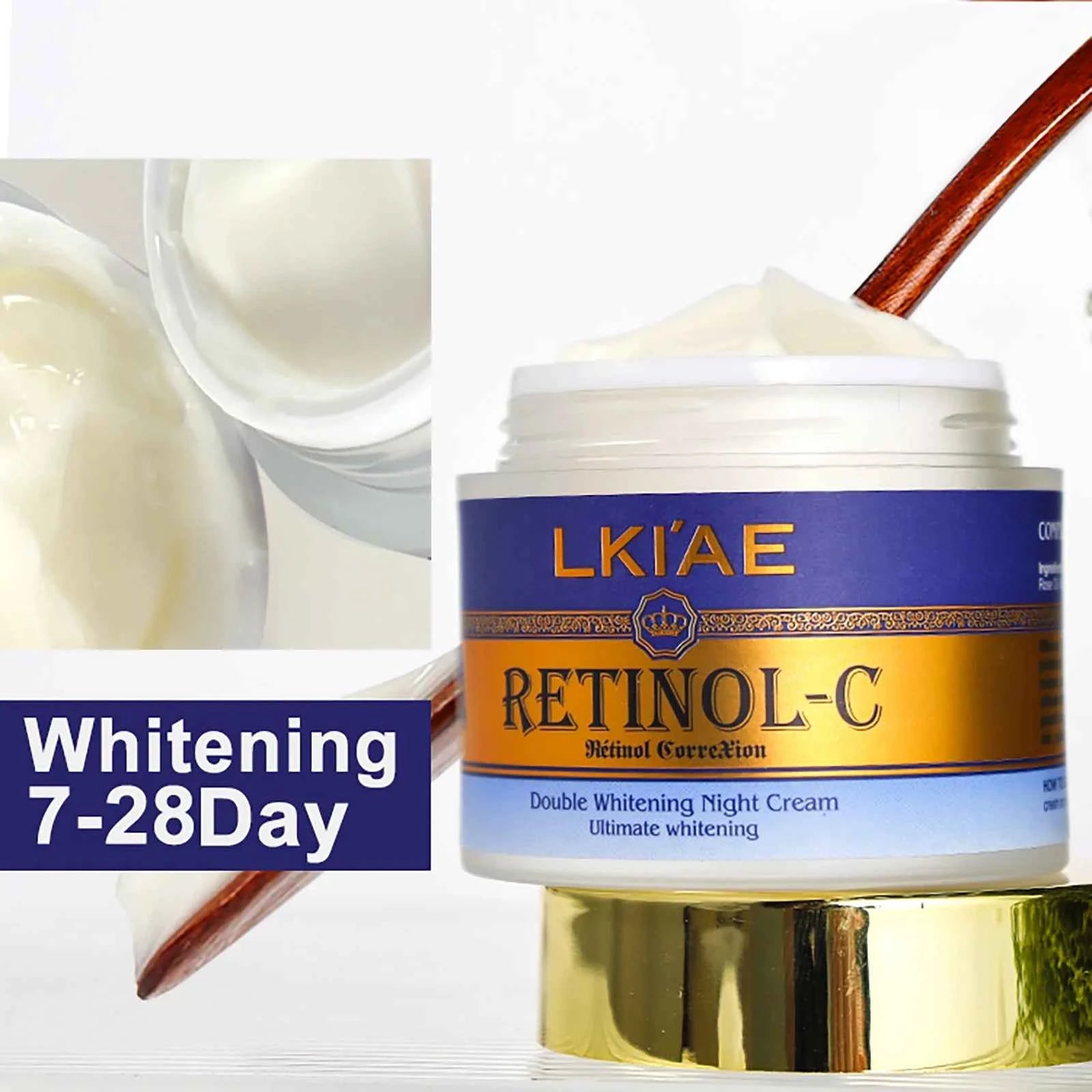 Image of LKIAE Advanced Retinol Double Whitening Skin Care Set, tief feuchtigkeitsspendend, reinigt die Haut, reduziert Falten, Flecken und dunkle Flecken
