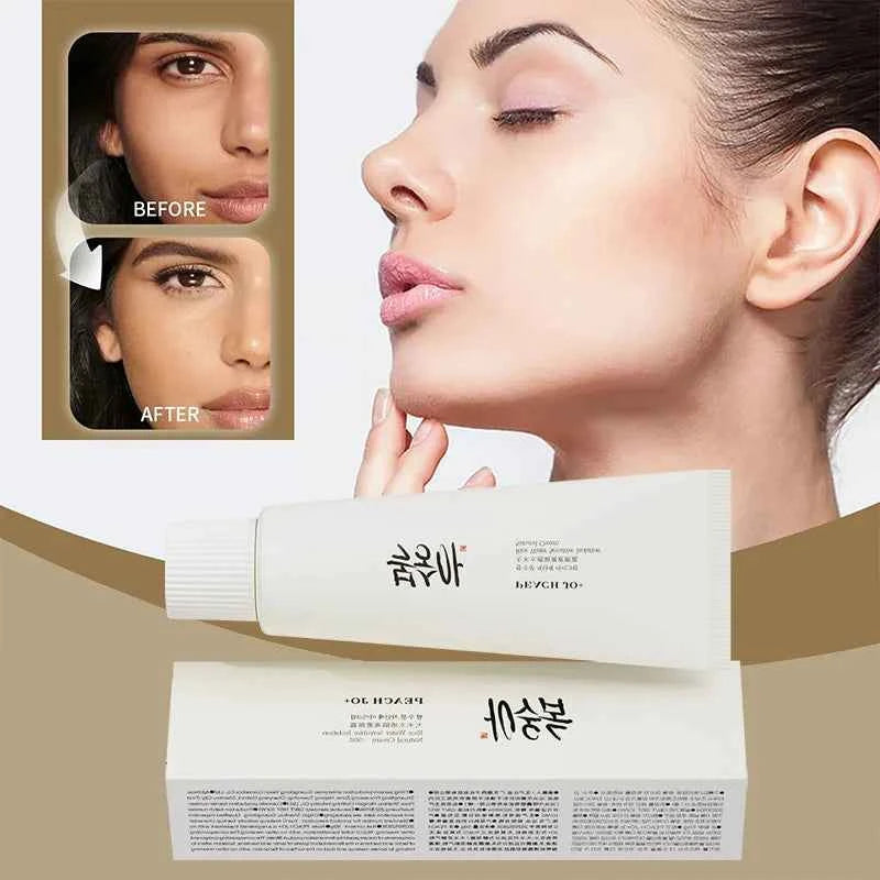 Image of Korean Rice Spf50+ Creme Peach Jo+ Körper- und Gesichtsstraffungscreme zum Hals auftragen, natürlich erhellt, leichter Concealer, gleichmäßiger Hautton