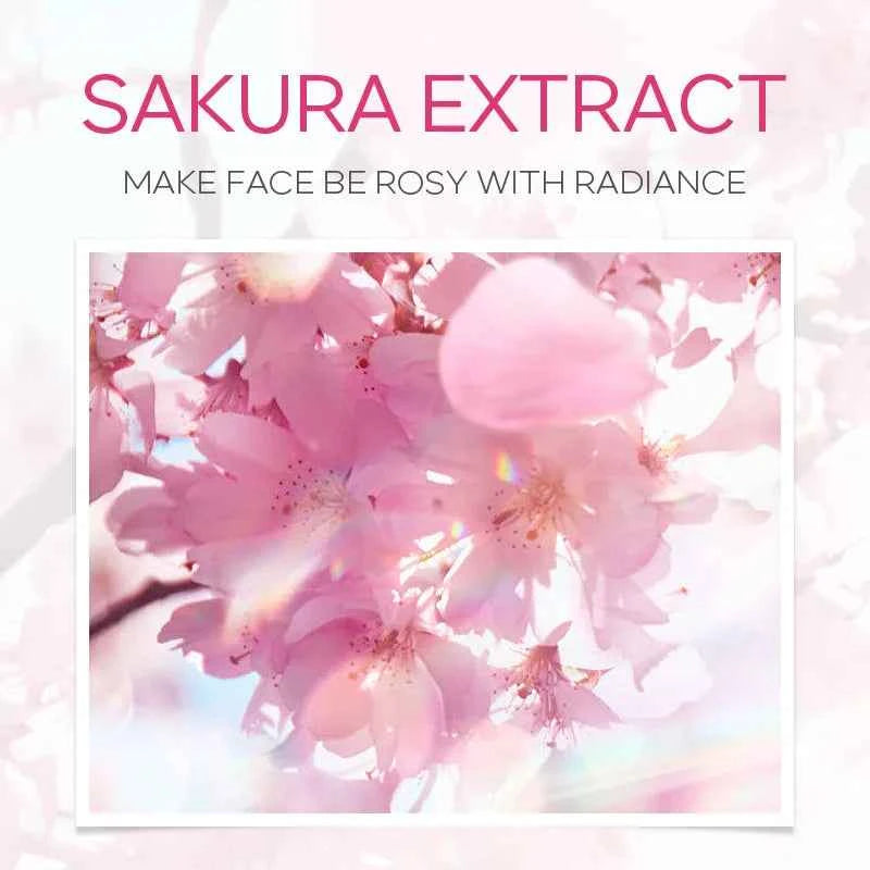 Image of Sakura Gesichtsreiniger Koreanisches Gesichtsserum Peeling Peeling Gel Befeuchten Toner Augencreme Sonnencreme Kosmetik Hautpflegeset