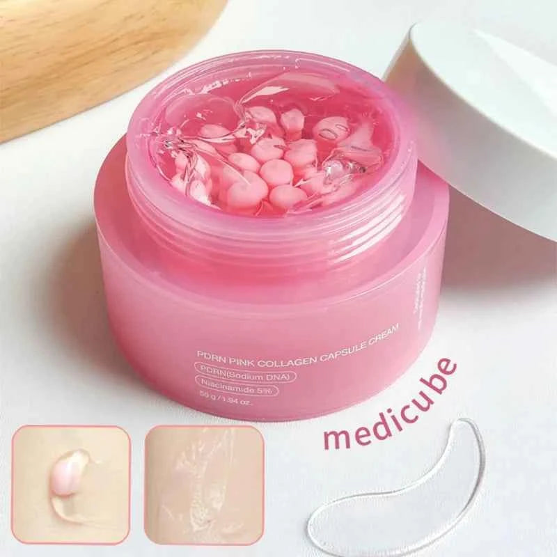 Image of Koreanische PDRN Pink Collagen Capsule Cream mit Niacinamid-Creme für unebene Hautton Leichte Gesichtsfeuchtigkeitscreme Nicht fettende Pflege
