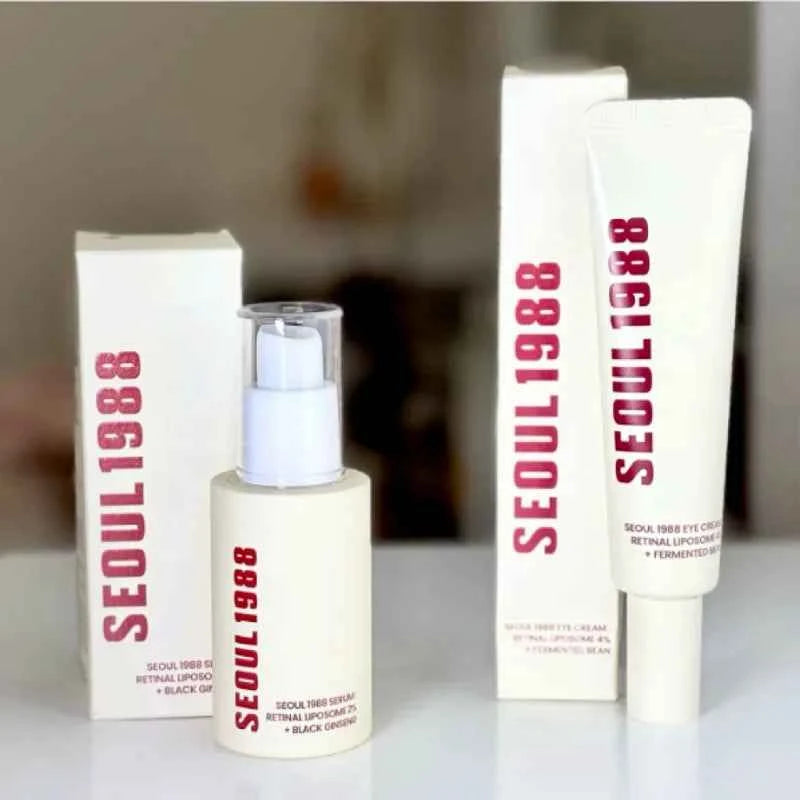 Image of Koreanische Seoul 1988, Augencreme, Schneckenschleim, Hautpflege-Set, Aufhellung, fermentierte Reiscreme, Vitamin C, Retinol, Ginseng-Serum, Marken-Hautpflege