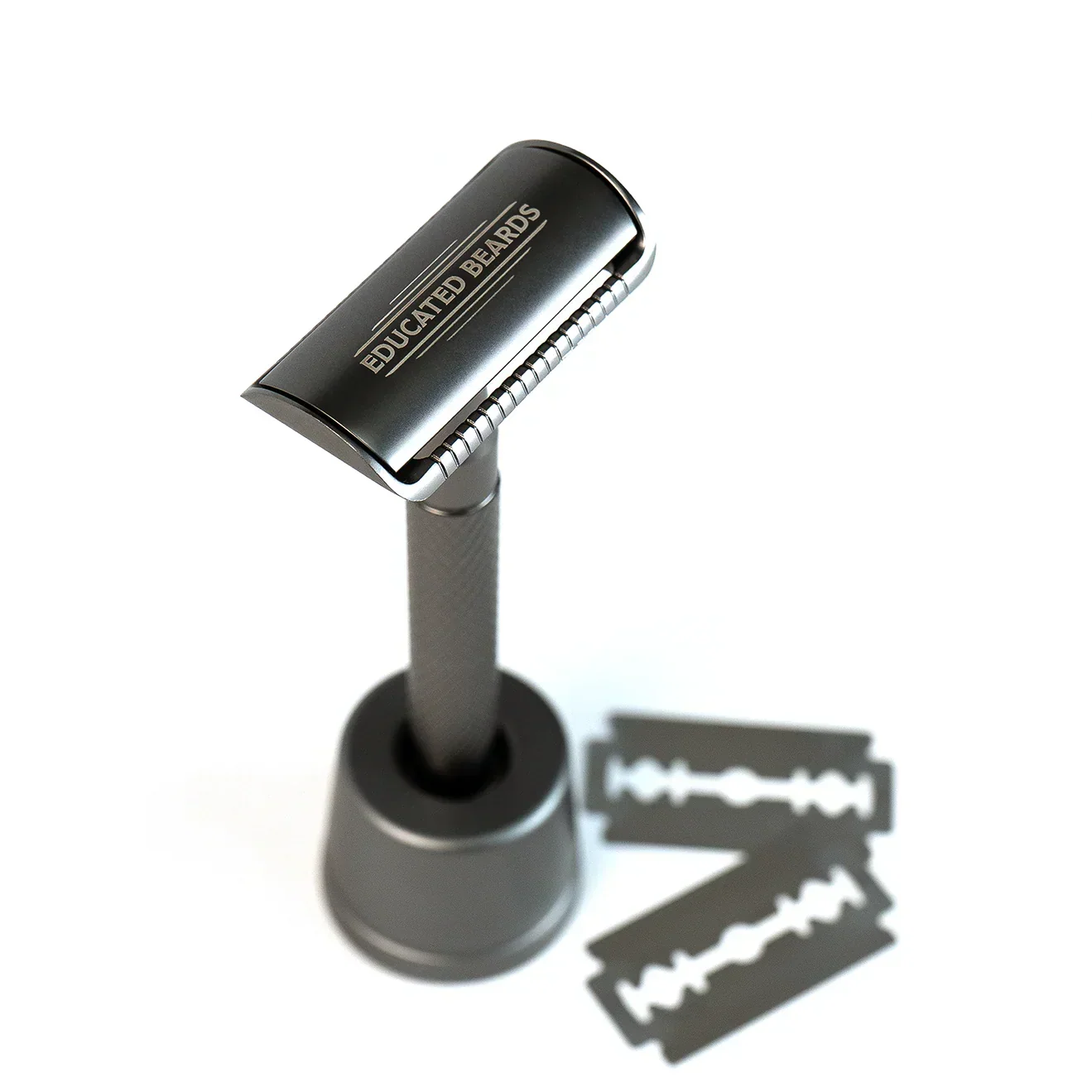 Image of Educated Beards Safety Razor with Stand & 10 Blades-2