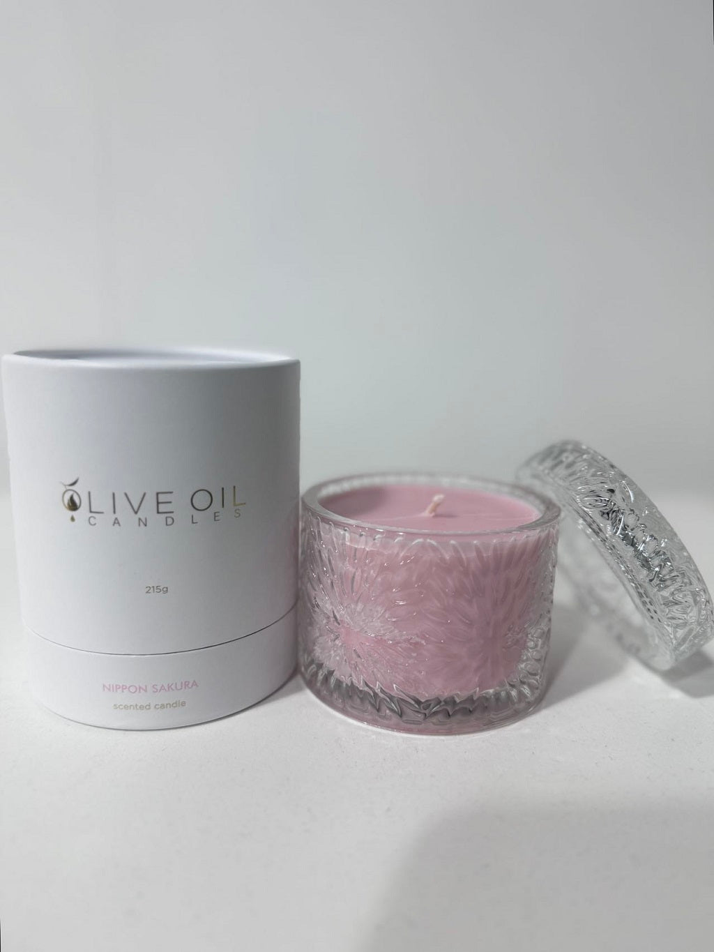 Image of Premium Olive Oil Candle, 215g Nippon Sakura (Japanese Cherry Blossom)-1