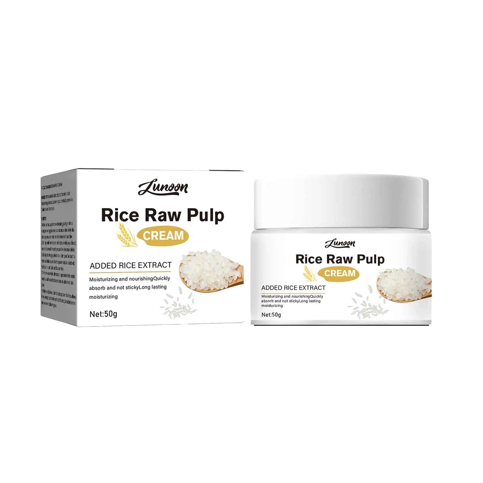 Image of Koreanische Rice Raw Pulp Feuchtigkeitscreme – spendet Feuchtigkeit, beseitigt den Hautton, reduziert feine Linien mit Reistextrakt und Hyaluronat, 50 g