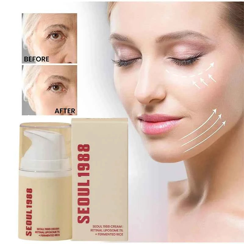 Image of Koreanische Seoul 1988, Augencreme, Schneckenschleim, Hautpflege-Set, Aufhellung, fermentierte Reiscreme, Vitamin C, Retinol, Ginseng-Serum, Marken-Hautpflege