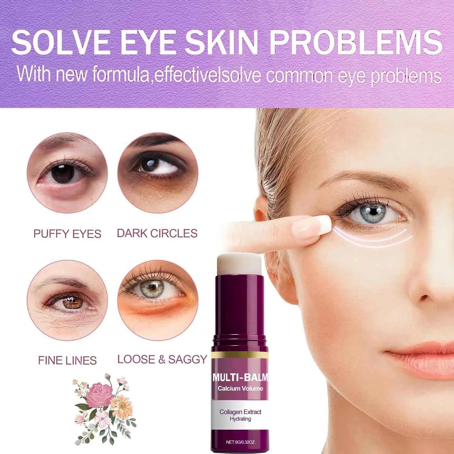 Image of Koreanischer Calcium-Volumen-Multi-Balm-Stick - Feuchtigkeitsspendender & Straffender Stick Anti-Falten-Pflege Kollagen-Angereicherte Vor-Make-up-Feuchtigkeitscreme