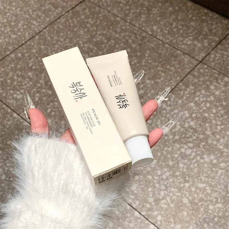 Image of Korean Rice Spf50+ Creme Peach Jo+ Körper- und Gesichtsstraffungscreme zum Hals auftragen, natürlich erhellt, leichter Concealer, gleichmäßiger Hautton