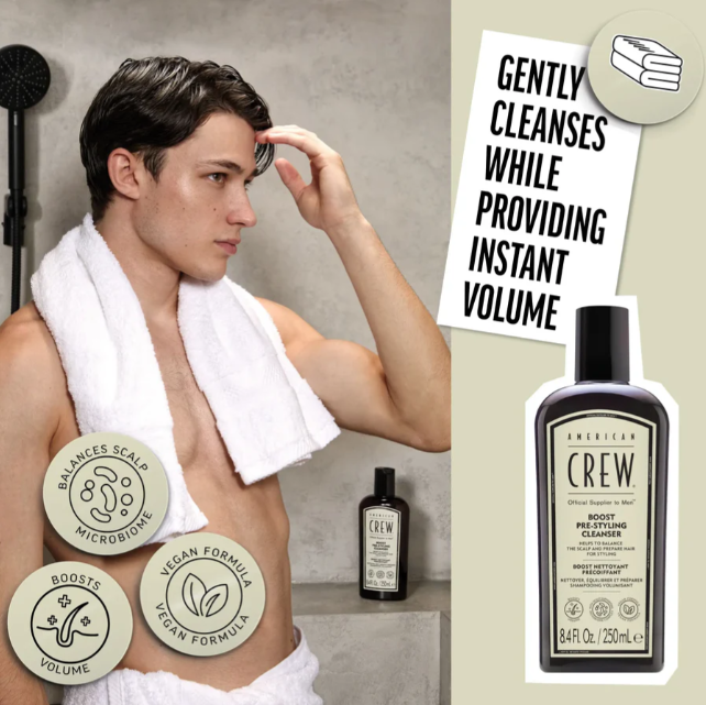 Image of American Crew Boost Pre Styling Shampoo 250ml-3