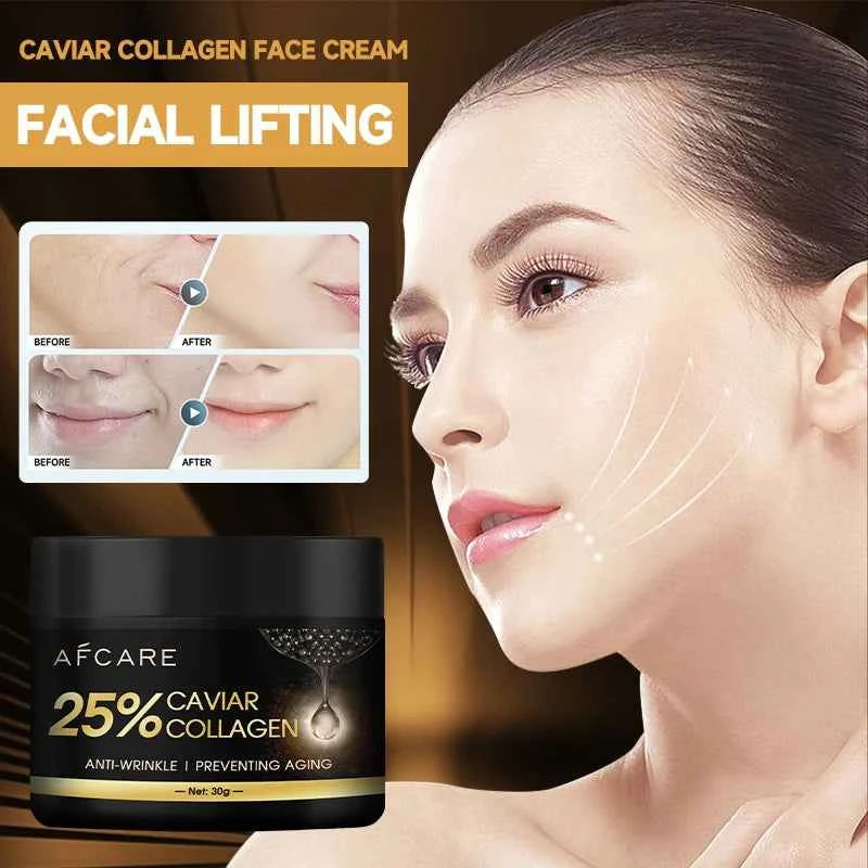 Image of Kaviar Kollagen Creme Feuchtigkeitscreme Anti Falten Lifting Straffende Gesichtsfalten Creme Erhellen Koreanische Hautpflege Produkt