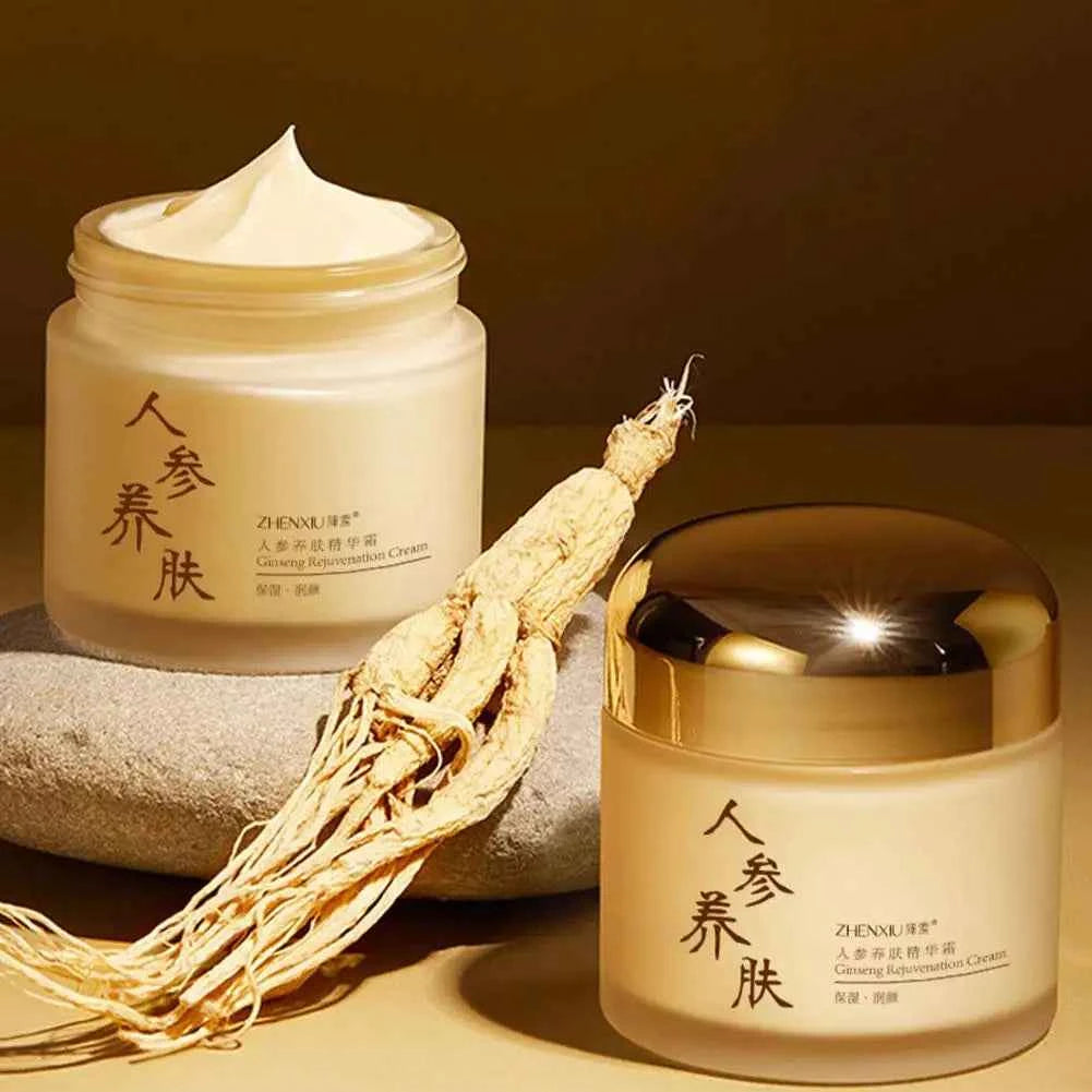 Image of Ginseng-Gesichtscreme, Anti-Falten, feuchtigkeitsspendend, glättendes Ginseng-Serum, Anti-Aging, reduziert feine Linien, Feuchtigkeitscreme, Hautpflege, 60 g
