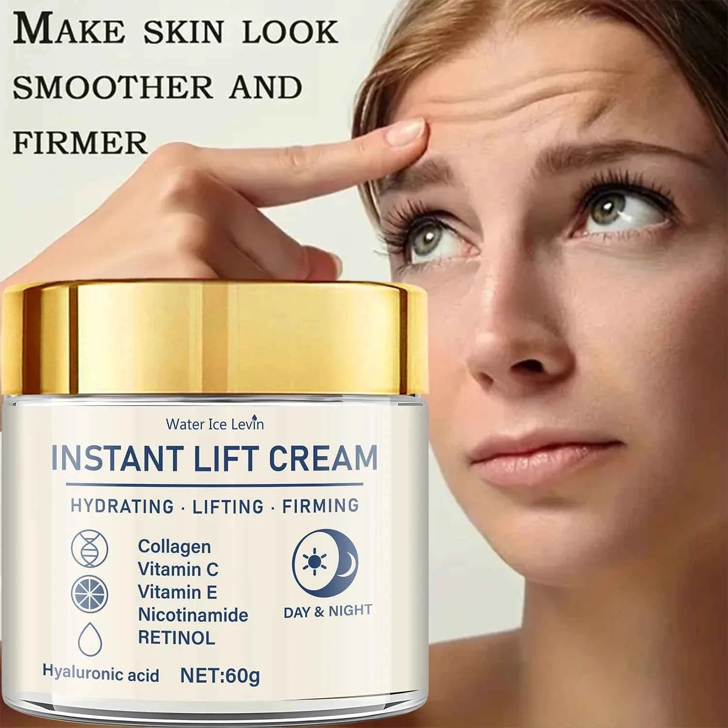 Image of Straffende Gesichtsstraffungscreme mit Hyaluronsäure für intensive Feuchtigkeit und Hautstraffung – Hyaluronsäure Gesichtsstraffungscreme - Baycan Luxury