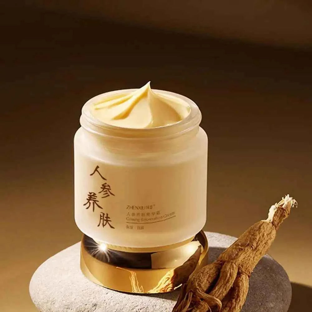 Image of Ginseng-Gesichtscreme, Anti-Falten, feuchtigkeitsspendend, glättendes Ginseng-Serum, Anti-Aging, reduziert feine Linien, Feuchtigkeitscreme, Hautpflege, 60 g