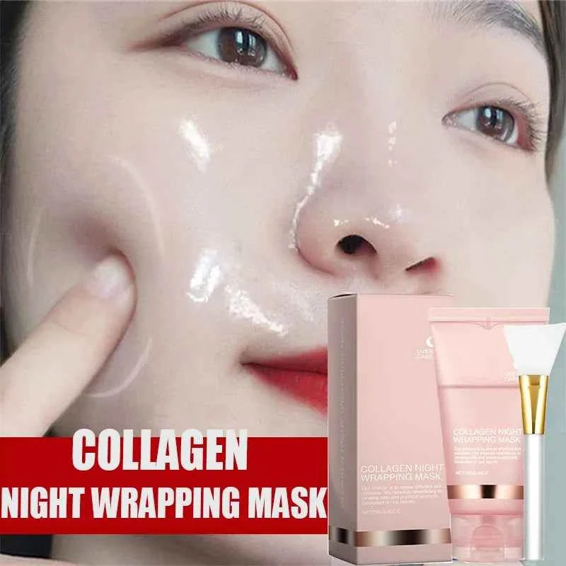 Image of Kollagen-Peel-off-Maske, Nachtverpackung, Gesichtsmaske, tief feuchtigkeitsspendend, feuchtigkeitsspendend, straffende Haut, Gesichtsmaske, tägliche Gesichtspflege