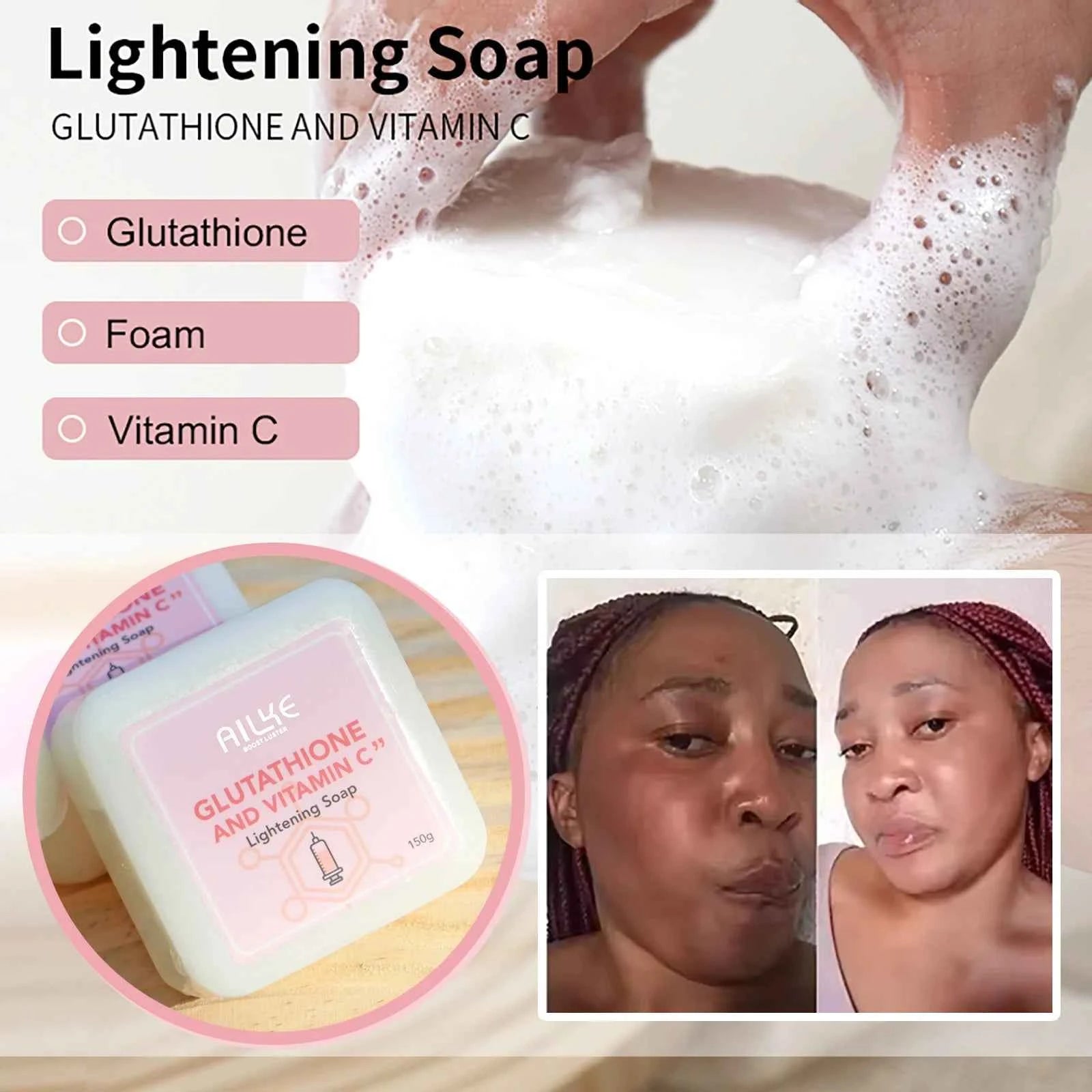 Image of AILKE Whitening Feuchtigkeitsspendende koreanische Gesichts- und Körperlotion, reduziert Melaninfalten, Vitamin C dunkle Flecken, entfernt Hautpflegecreme