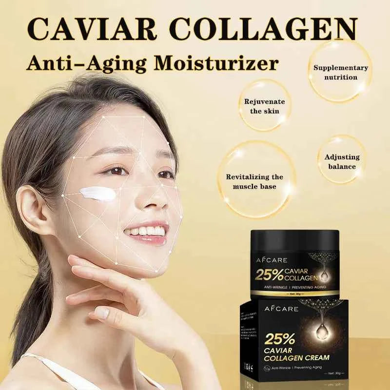 Image of Kaviar Kollagen Creme Feuchtigkeitscreme Anti Falten Lifting Straffende Gesichtsfalten Creme Erhellen Koreanische Hautpflege Produkt