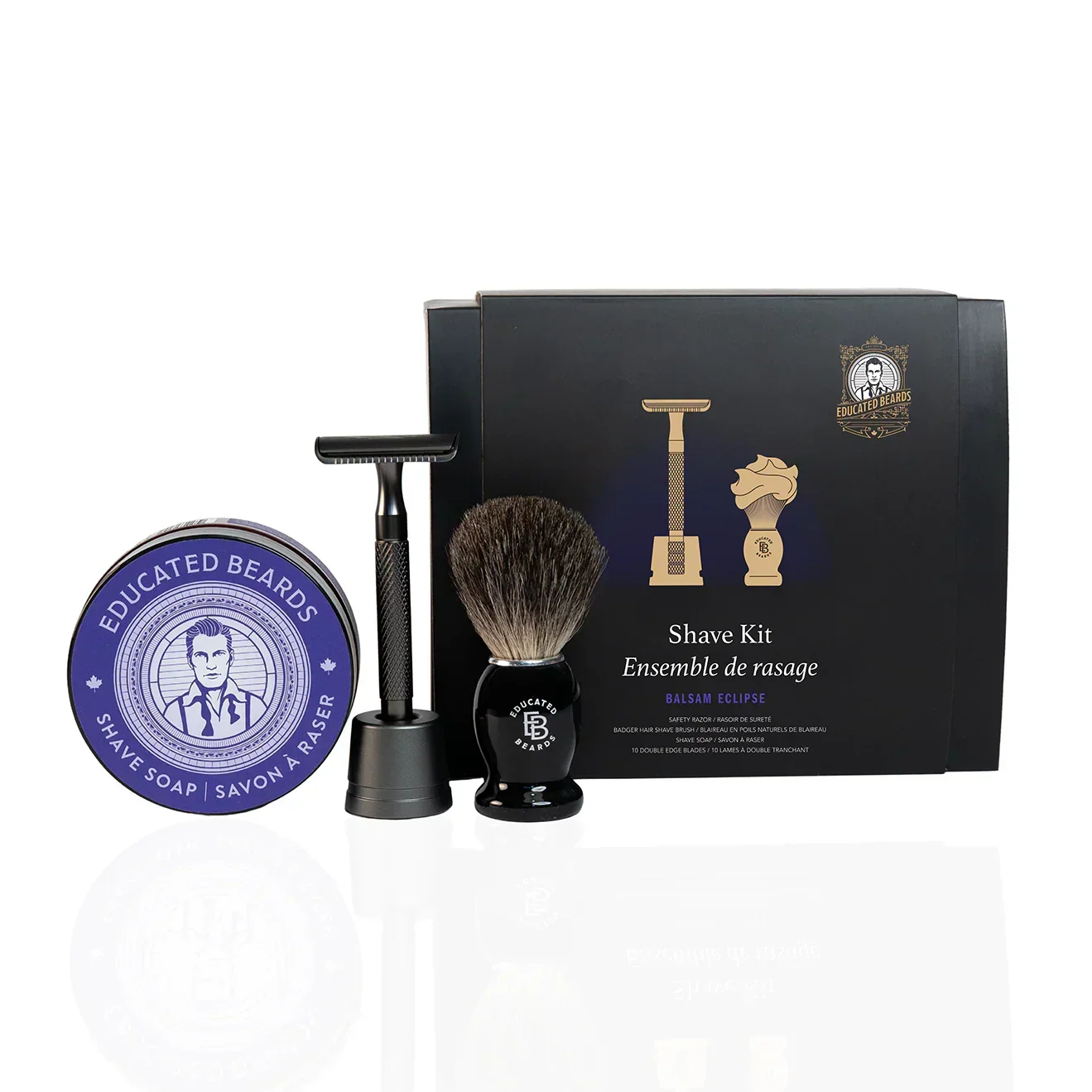 Image of Educated Beards Balsam Eclipse Shave Kit-0