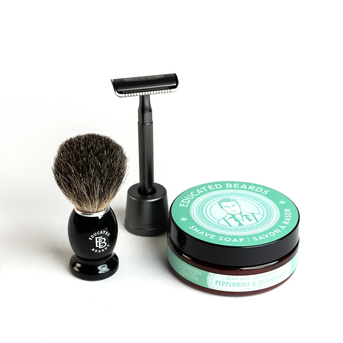 Image of Educated Beards Peppermint & Cedarwood Shave Kit-1