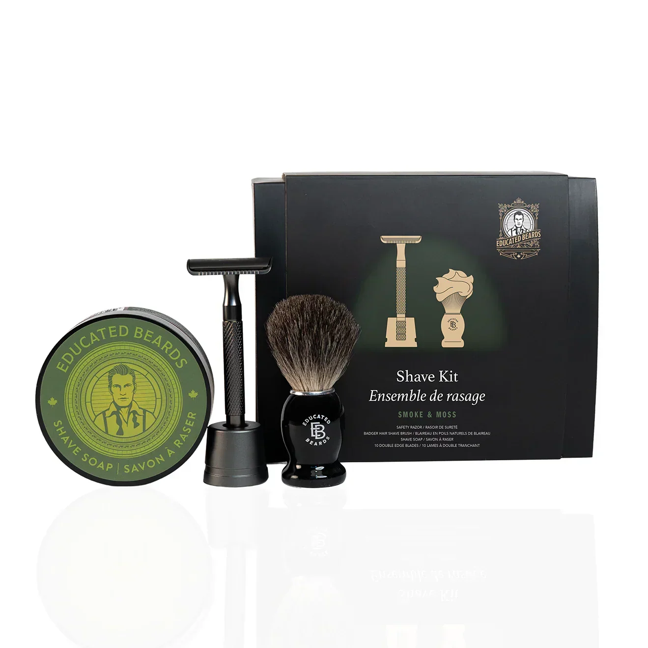 Image of Educated Beards Smoke & Moss Shave Kit-0