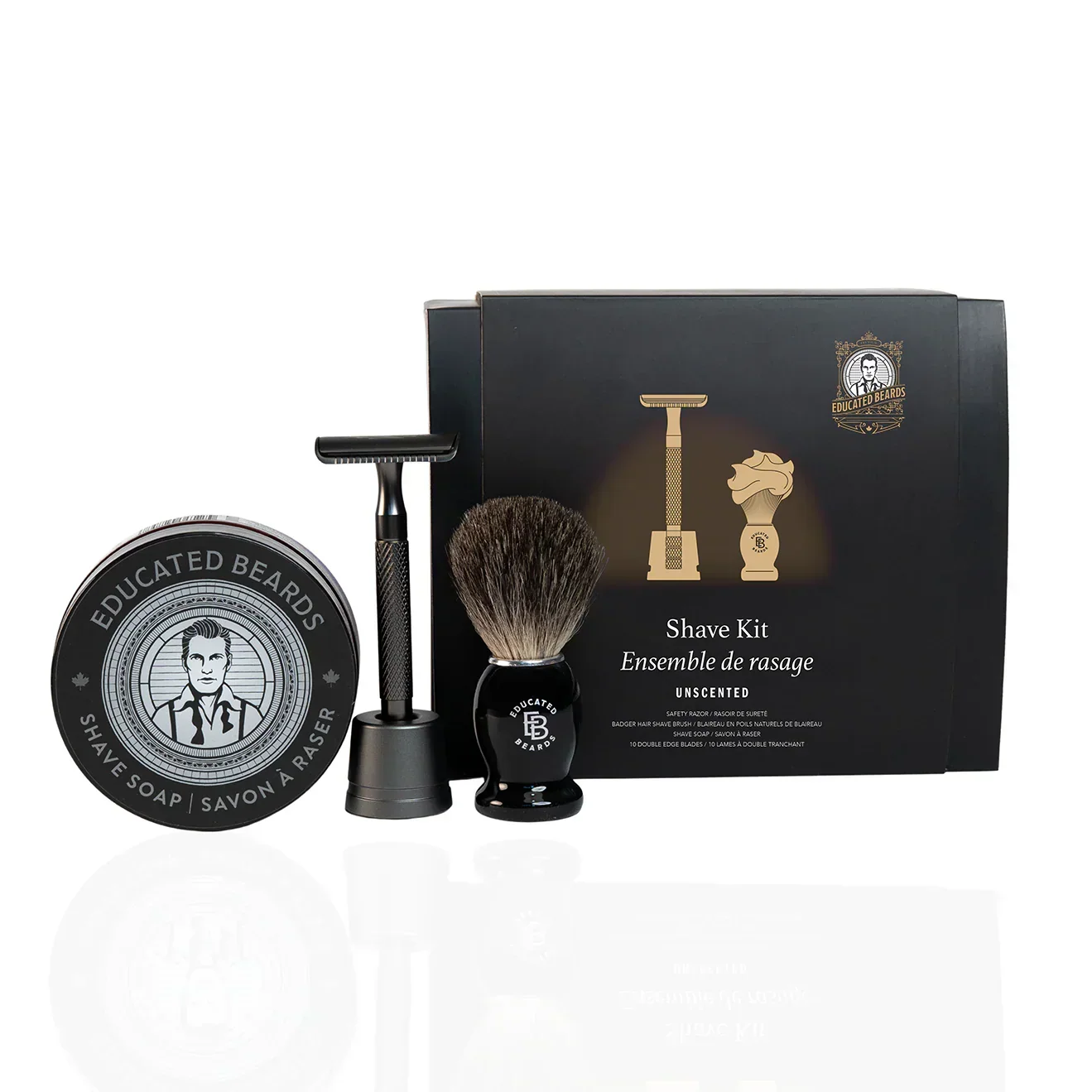 Image of Educated Beards Unscented Shave Kit-0