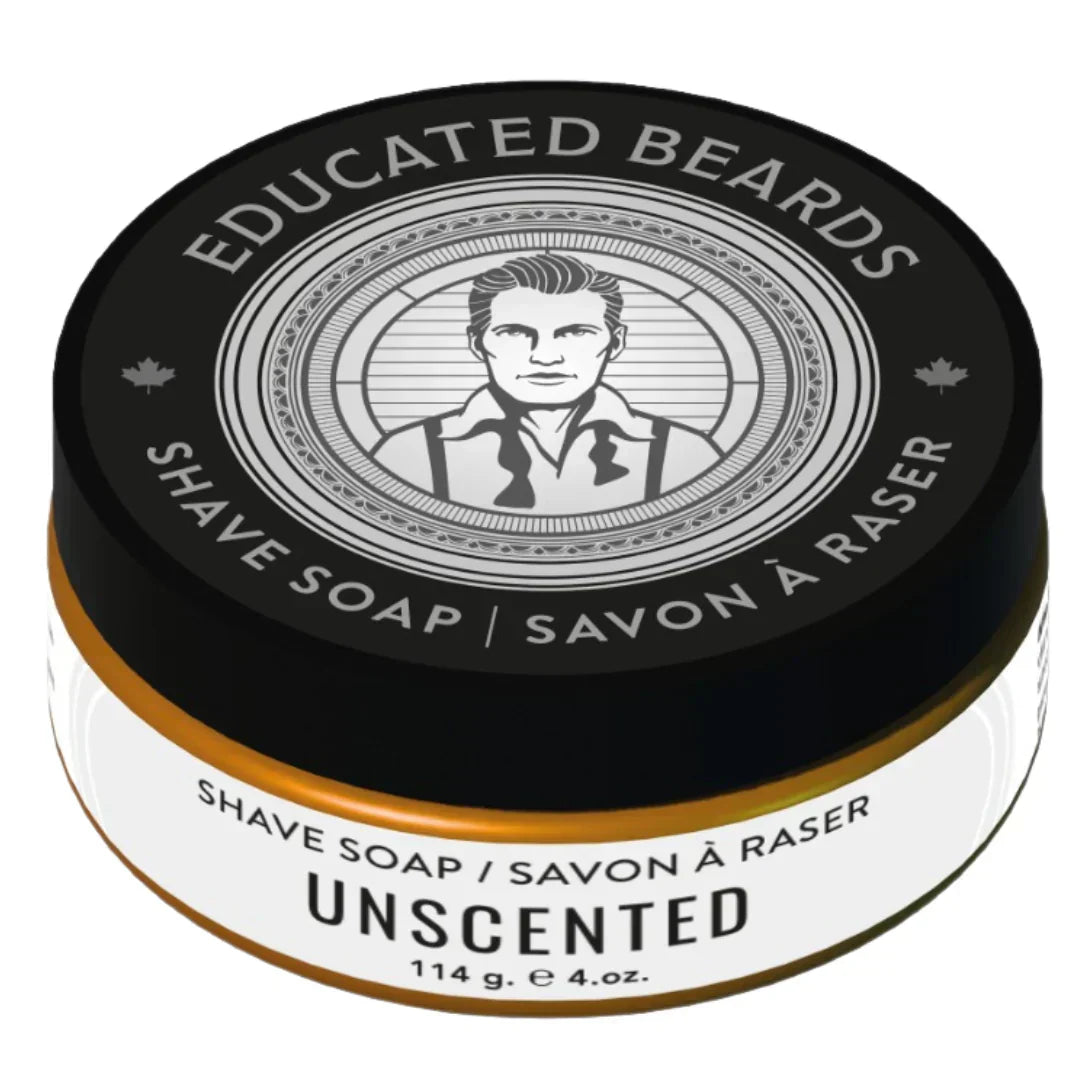 Image of Educated Beards Unscented Shave Soap 114g-0