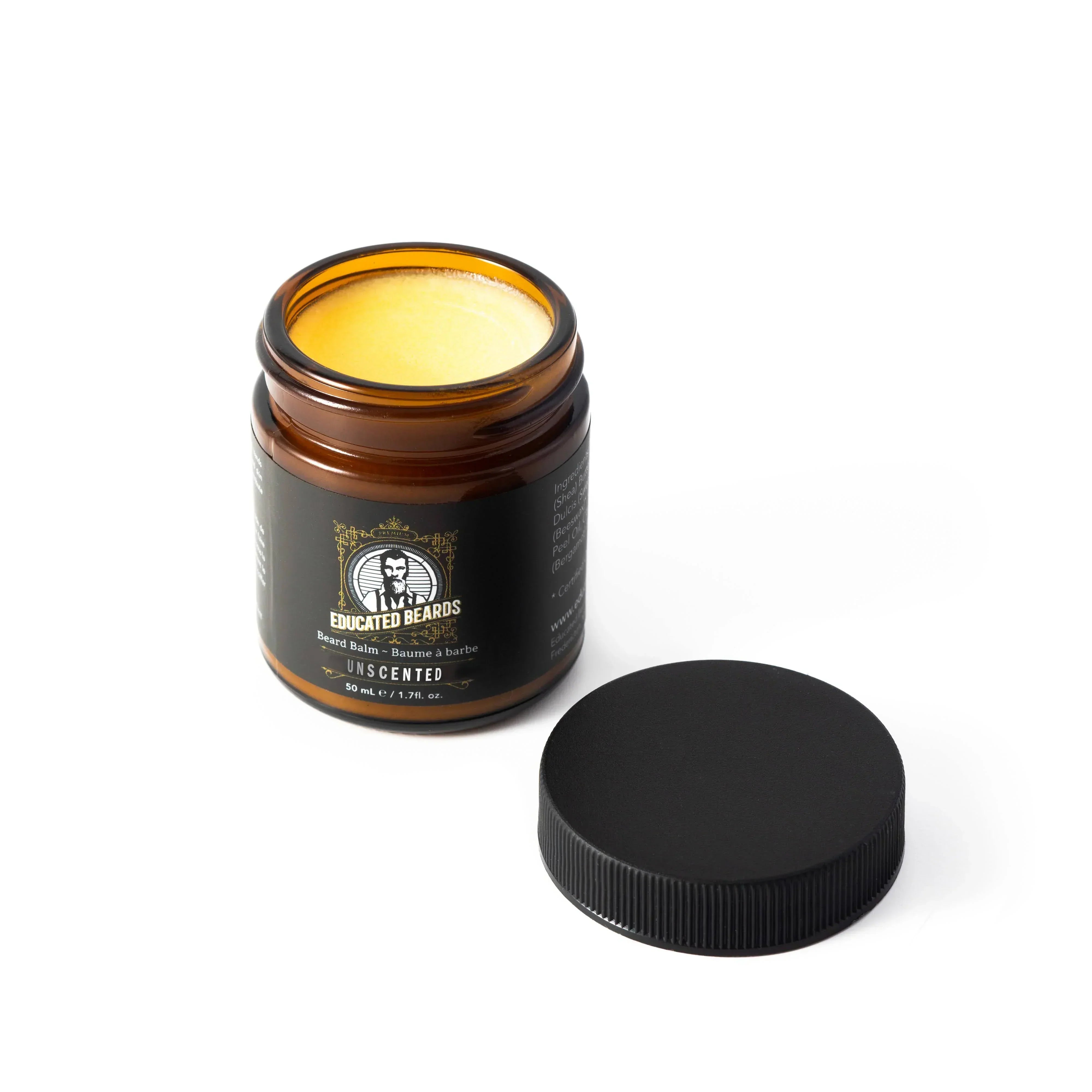 Image of Educated Beards Organic Beard Balm - Unscented / Bare, 50ml-1