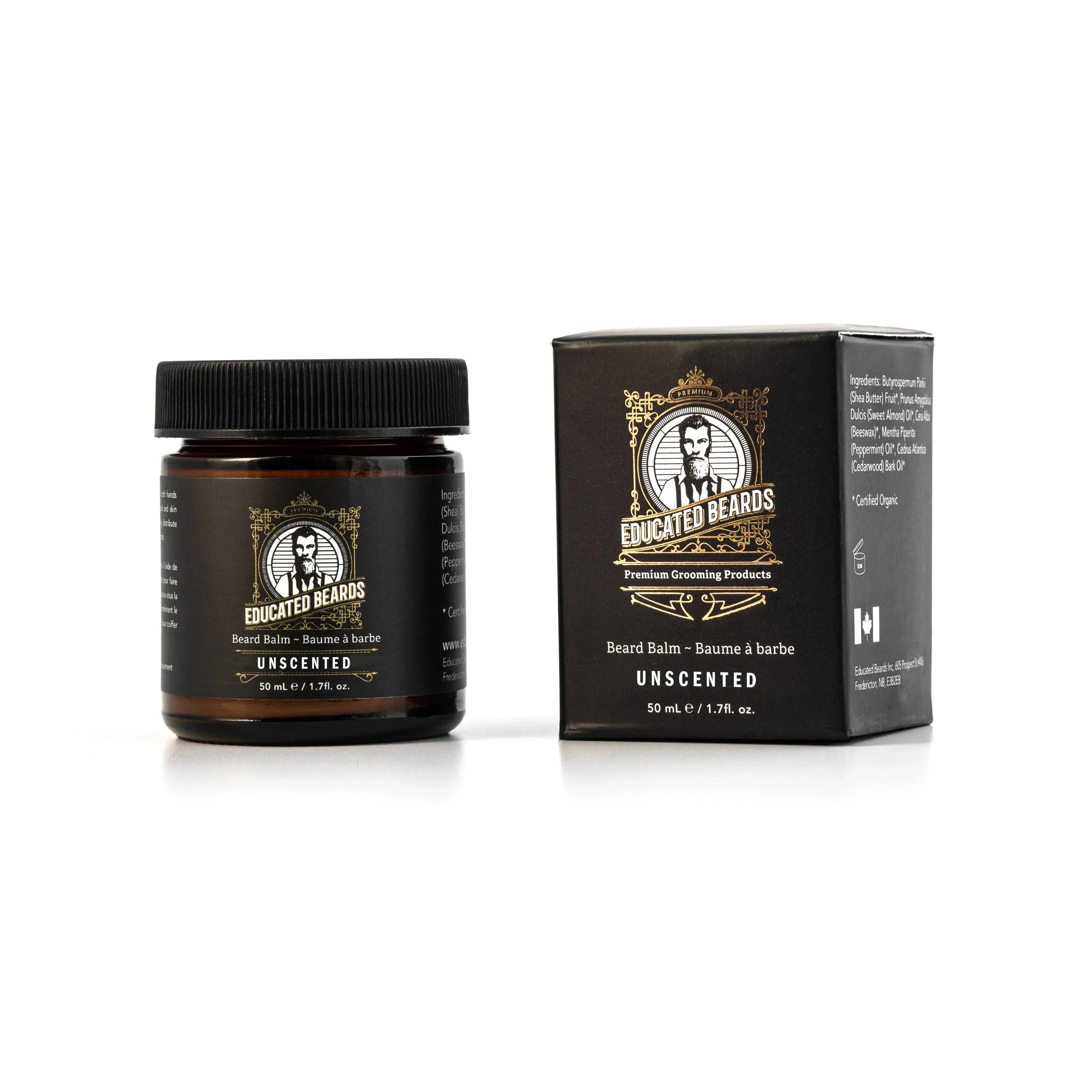 Image of Educated Beards Organic Beard Balm - Unscented / Bare, 50ml-0