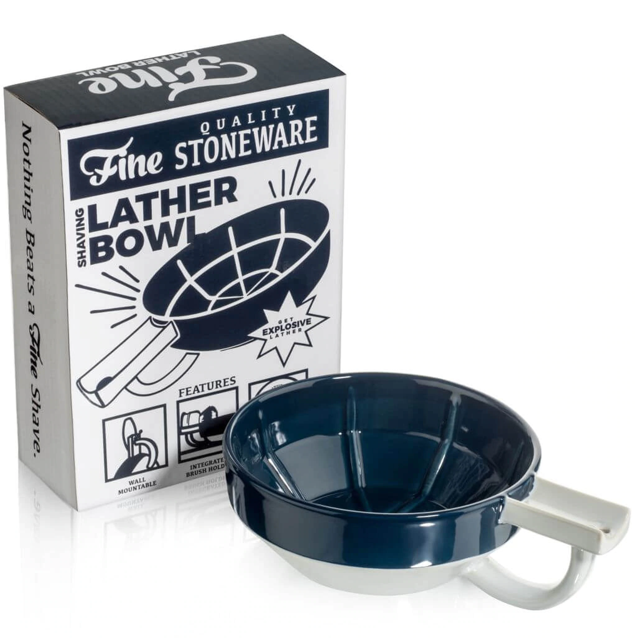 Image of Fine® Lather Bowl - Blue/White-0