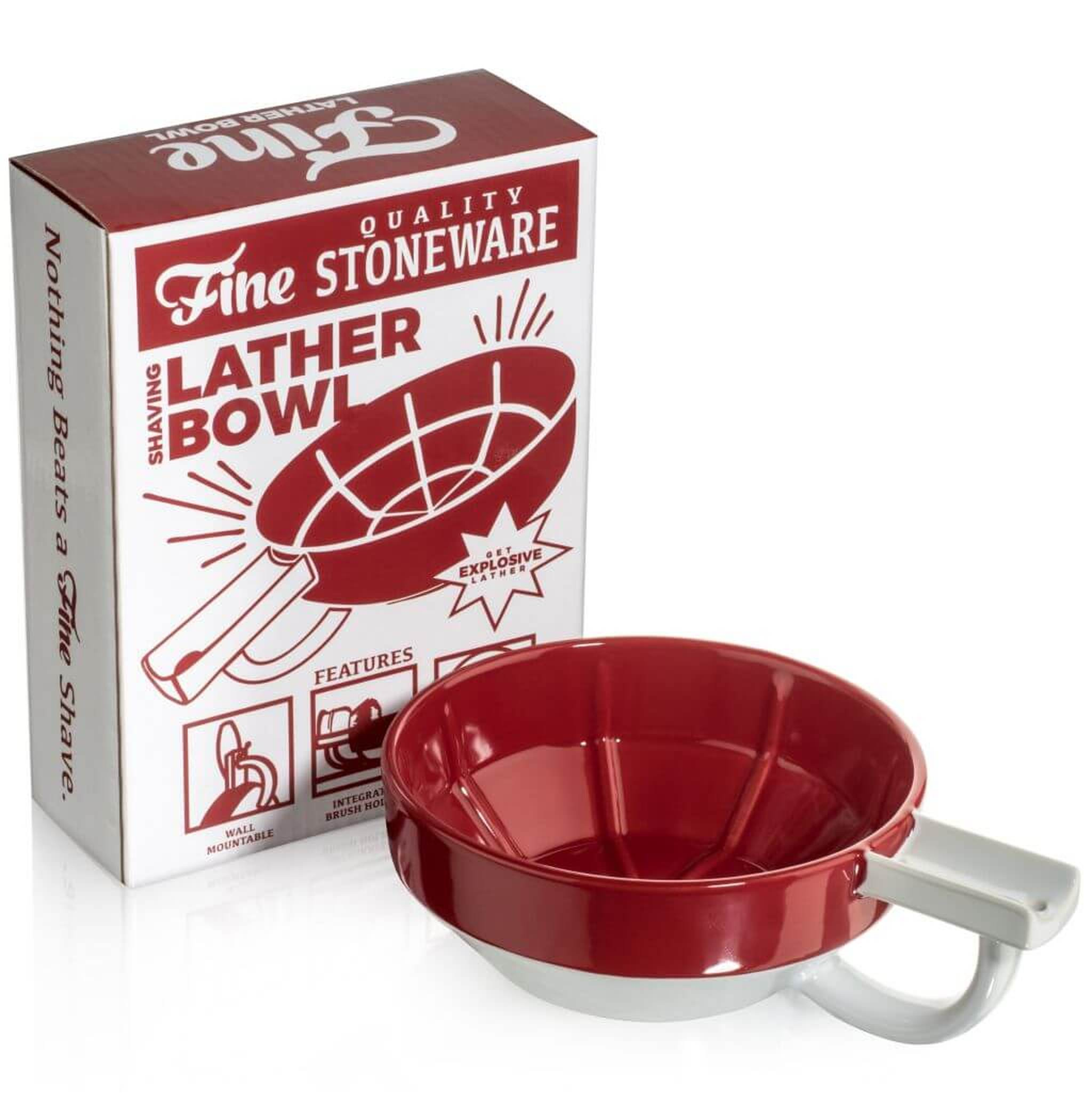 Image of Fine® Lather Bowl - Red/White-0