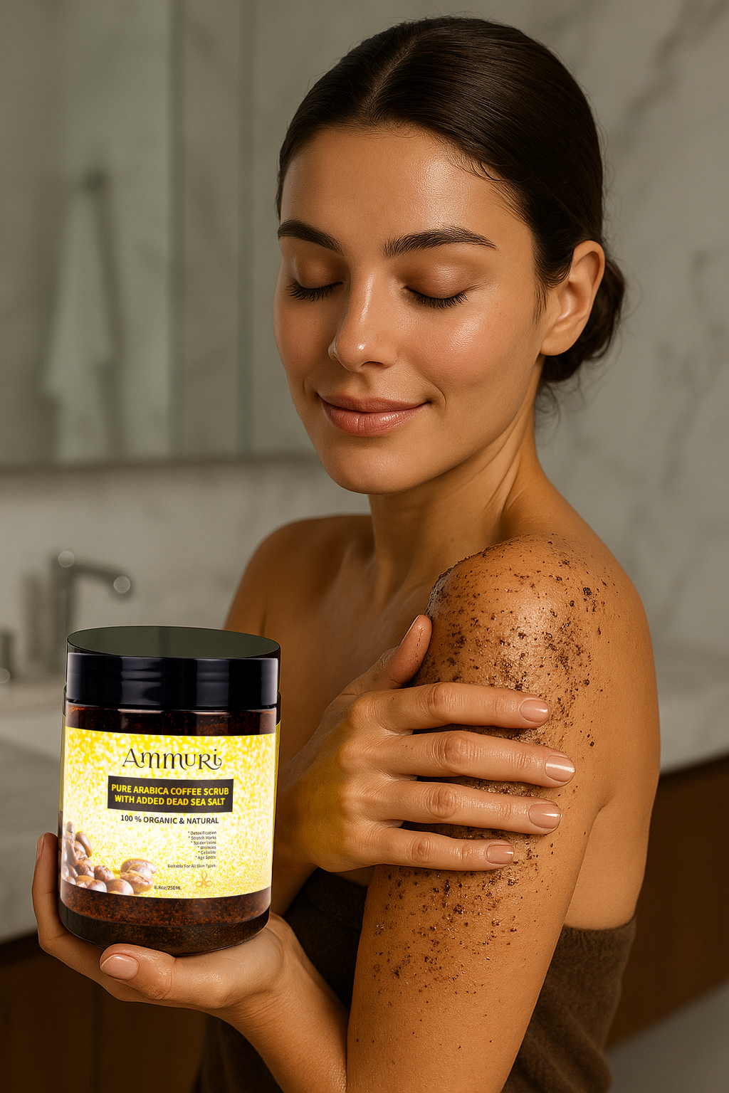 Image of Ammuri Organic Coffee Scrub for Skin - Arabica Face Mask-0