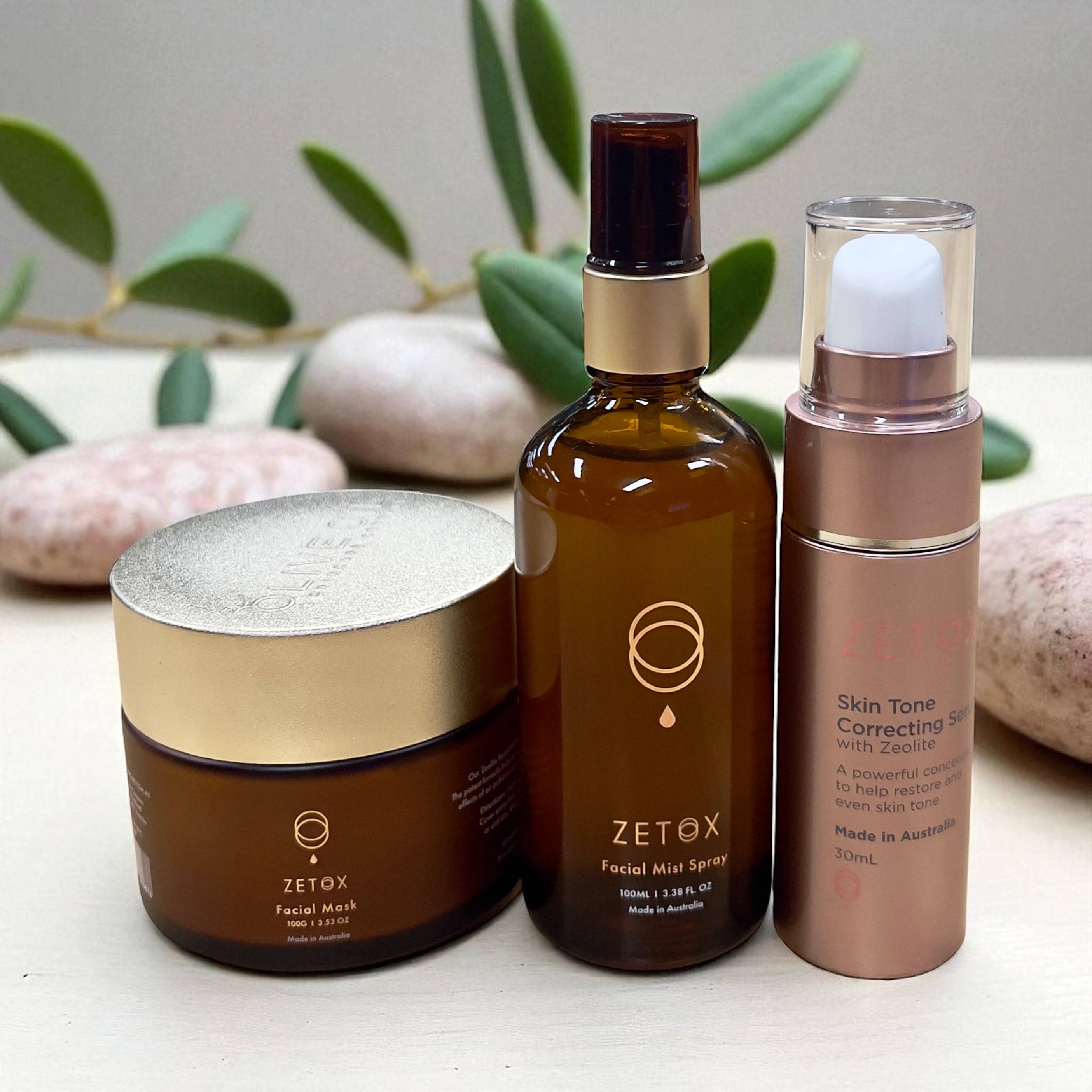 Image of Zetox Bundle- Clay Mask with Facial Mist 100ml and Facial Serum 30ml-0