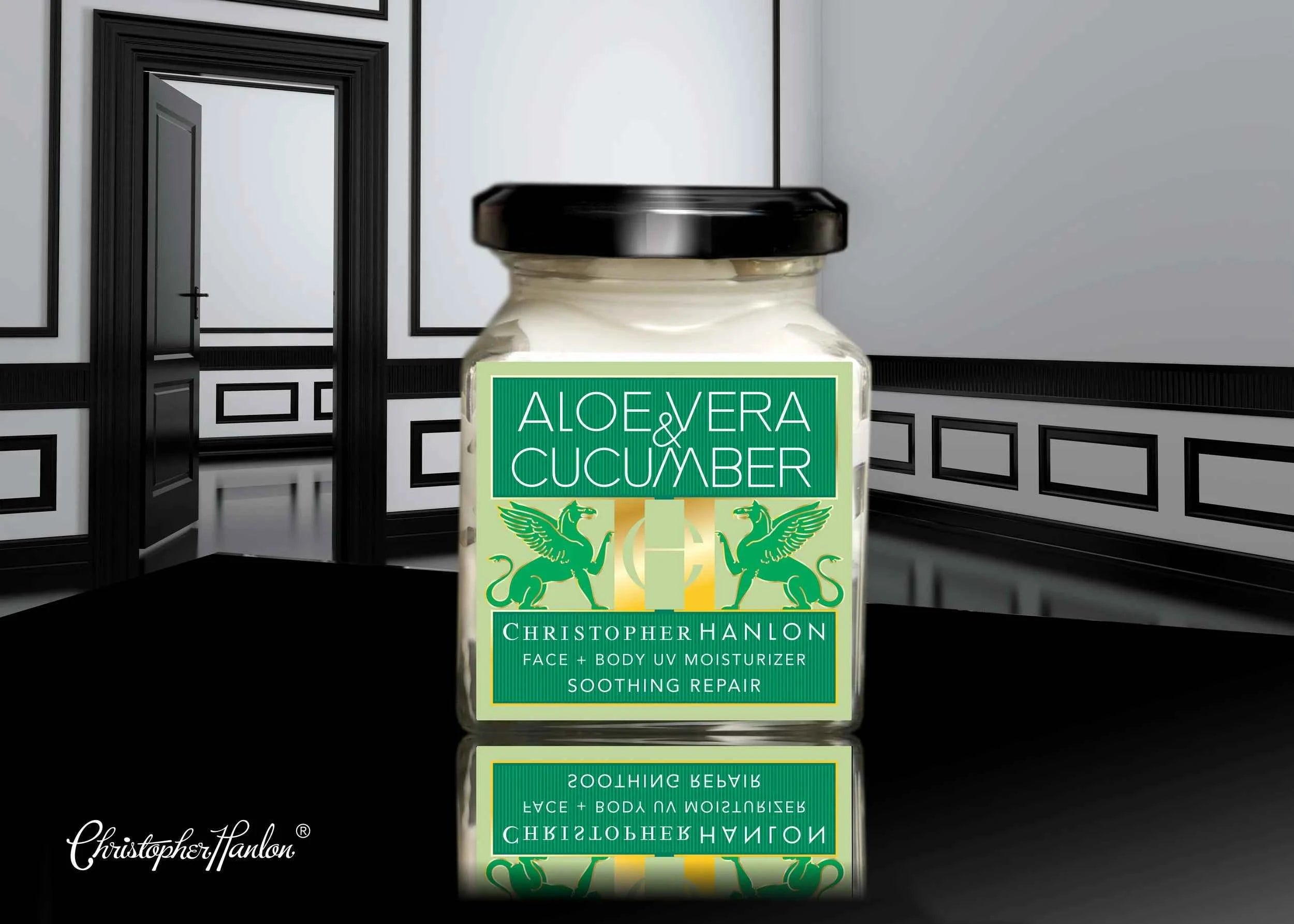 Image of CHRISTOPHER HANLON ALOE VERA. FACE + BODY UV MOISTURIZER