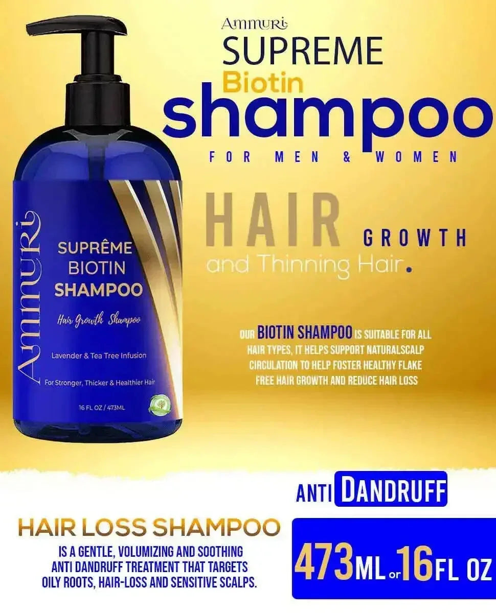 Image of Ammuri Biotin Haircare Set – Anti-Hair Loss Shampoo & Strengthening Hair Serum for Men & Women-2