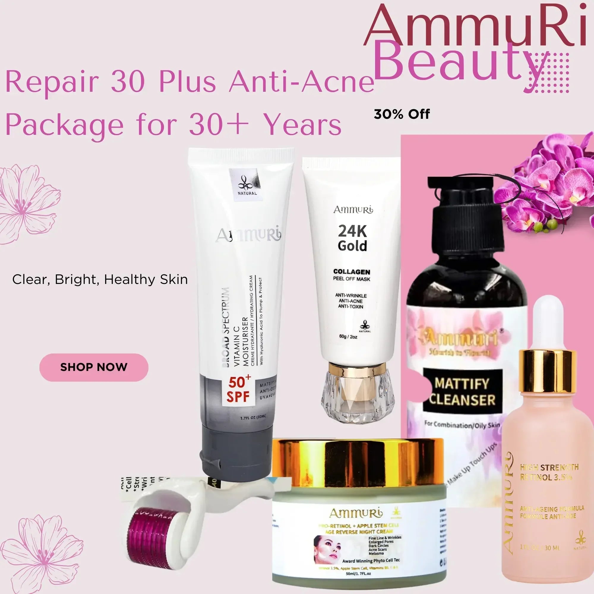 Image of Ammuri Skincare 30 Plus Acne Treatment Package-0