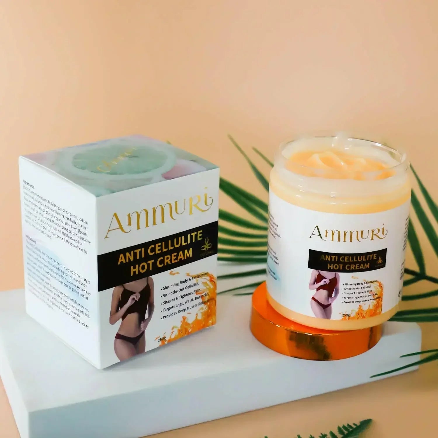 Image of Ammuri Toning & Firming Body Cream – Targets Appearance of Cellulite & Stretch Marks (250g)-1