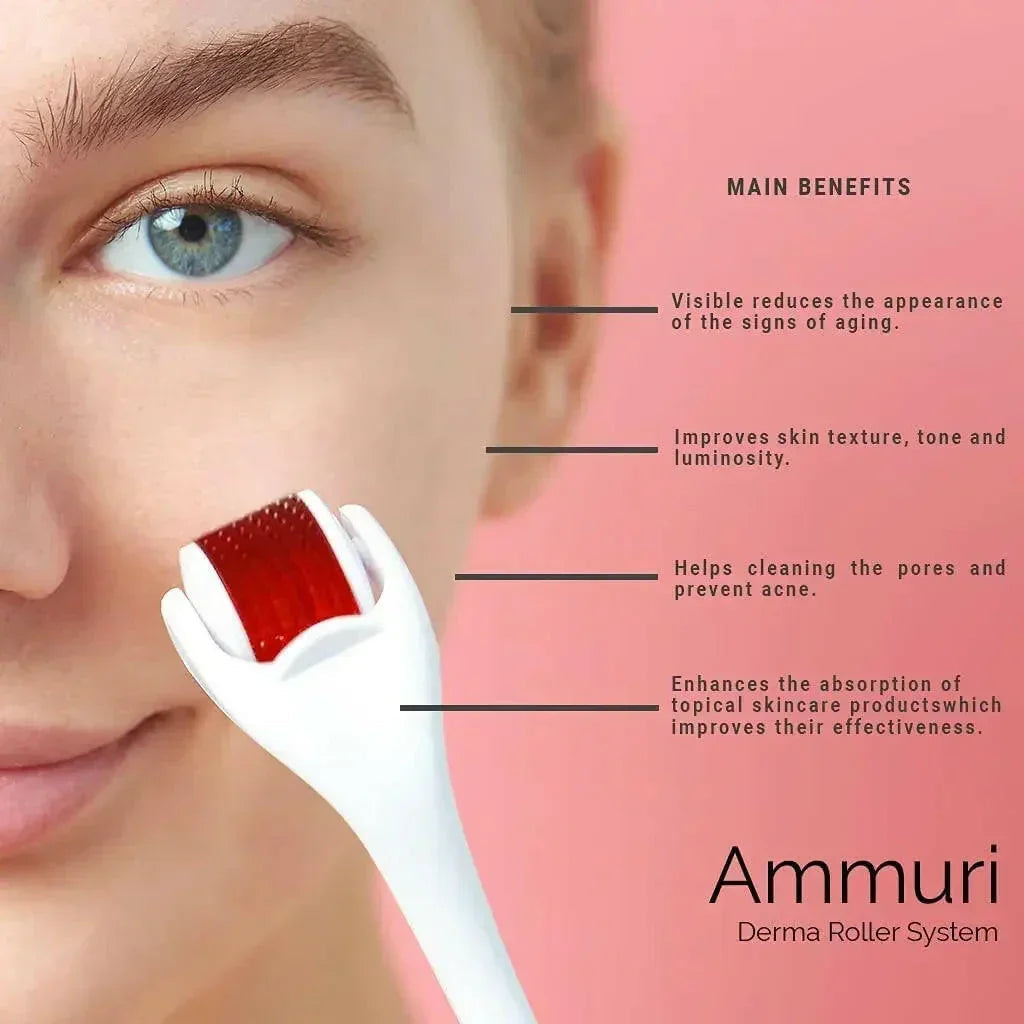 Image of Ammuri Derma Roller Titanium Skin Rejuvenation System-4