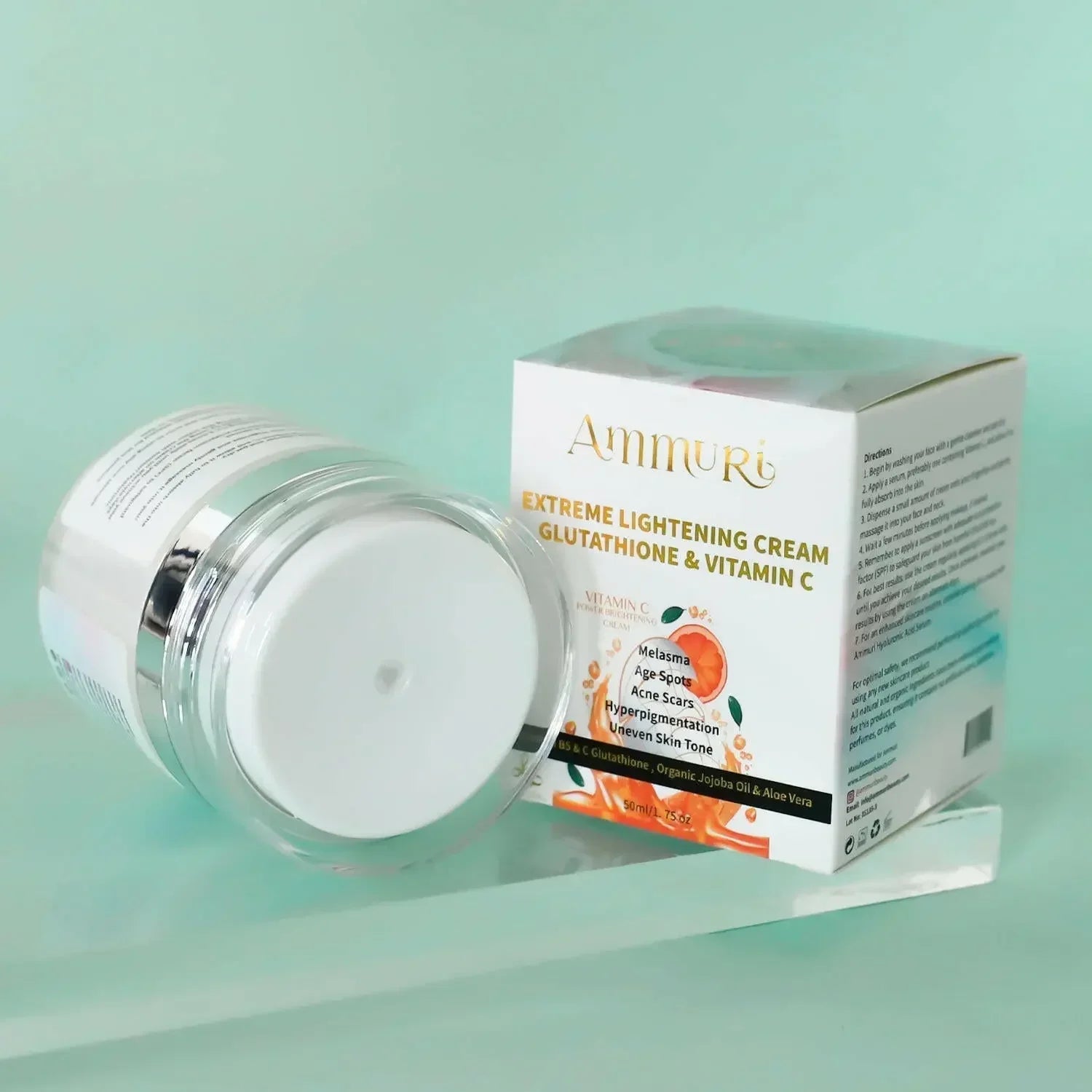 Image of Ammuri Lightening Brightening Moisturiser Cream – For Face, Body & Sensitive Areas (50g)-1