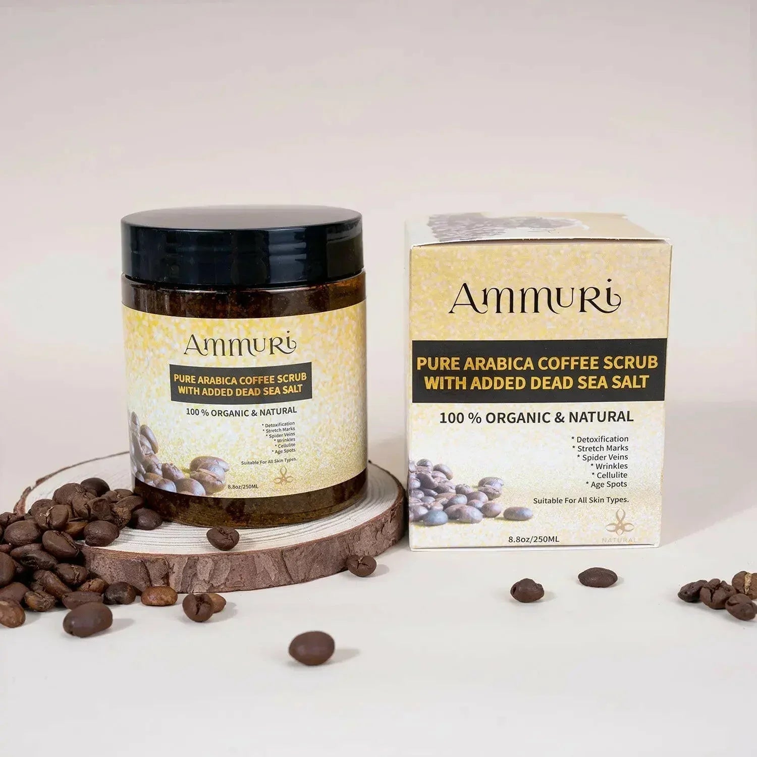 Image of Ammuri Organic Coffee Scrub for Skin - Arabica Face Mask-1