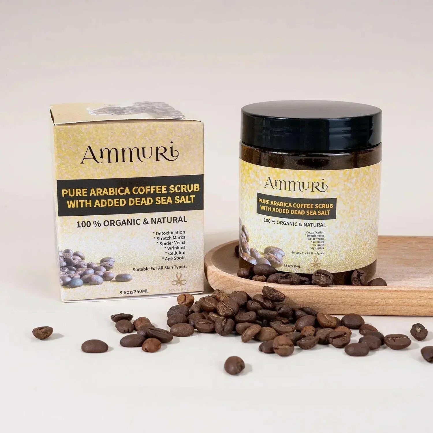 Image of Ammuri Organic Coffee Scrub for Skin - Arabica Face Mask-2